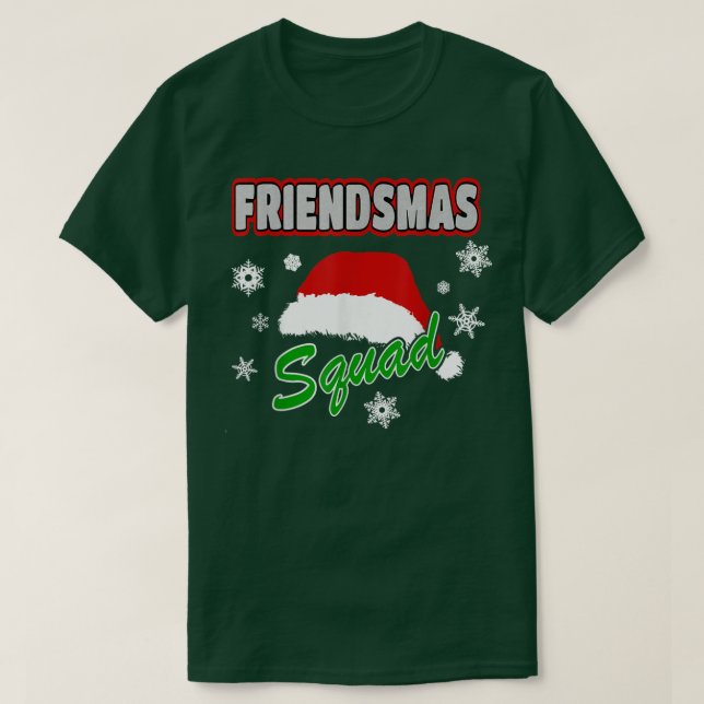 T-shirt Joyeux amis Squad amis Fête de Noël Casquette (Design devant)