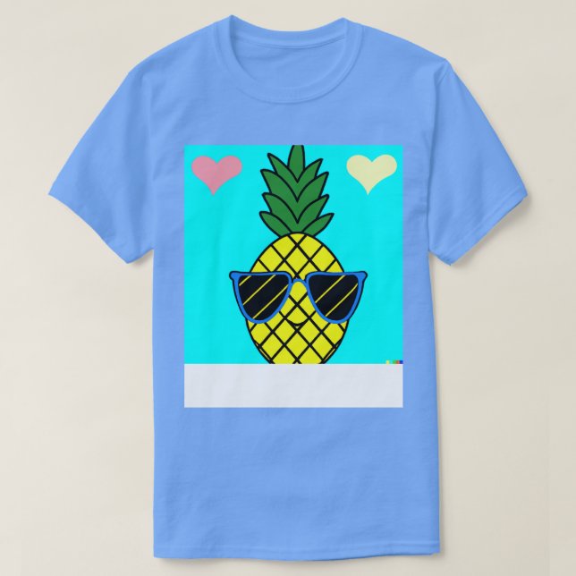 T-shirt Joyeux ananas avec lunettes de soleil (Design devant)