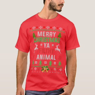 T-shirt Joyeux animal de Noël sale Ya Chemise Funny Noël
