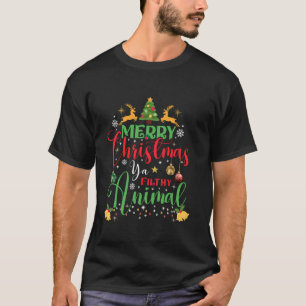 T-shirt Joyeux animal de Noël sale Ya Funny Pajama de Noël