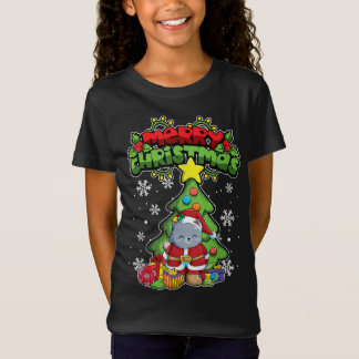 T-Shirt Joyeux animaux de Noël - Chat de Noël