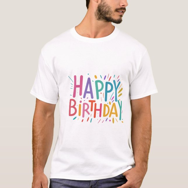 T-shirt Joyeux anniversaire (Devant)