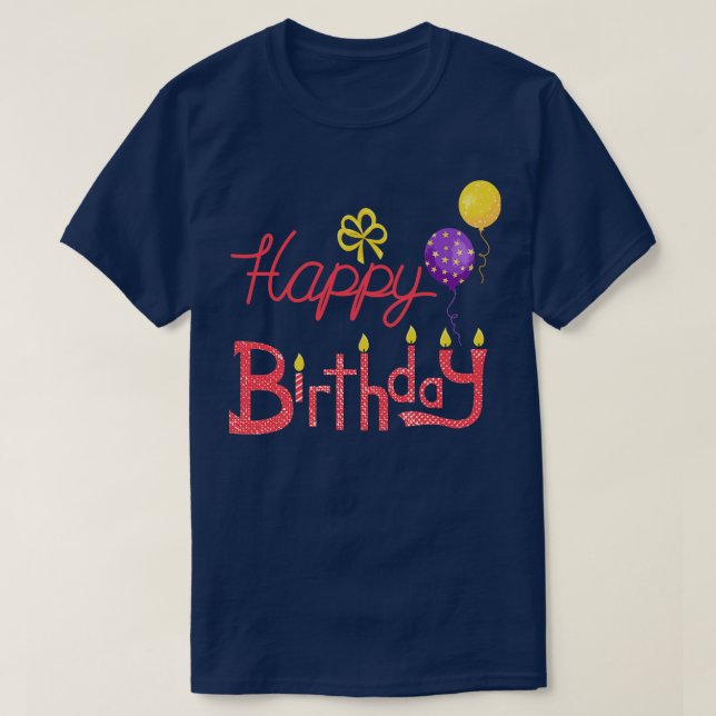 T-shirt Joyeux anniversaire (Design devant)