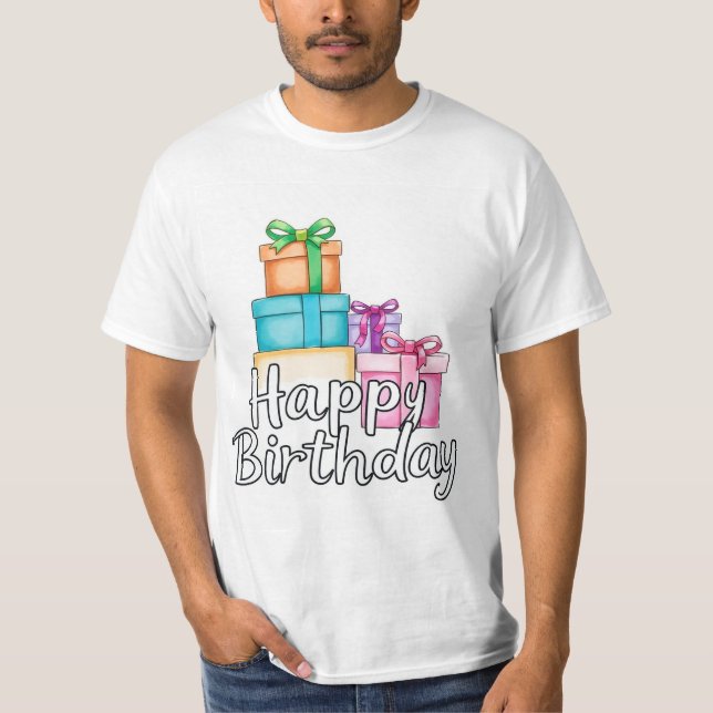 T-shirt Joyeux anniversaire (Devant)