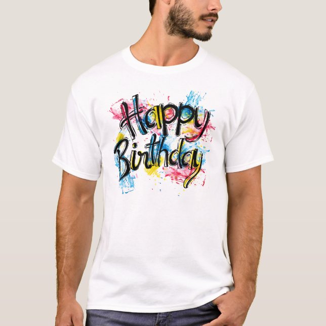 T-shirt Joyeux anniversaire (Devant)