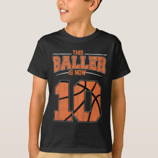 T-shirt Joyeux anniversaire 10e 10 ans Basketball Garçons 