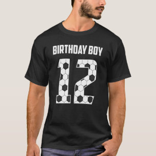 T-shirt Joyeux anniversaire 12e 12 ans Soccer Boys Enfants