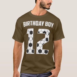 T-shirt Joyeux Anniversaire 12ème 12 ans Cadeaux de footba