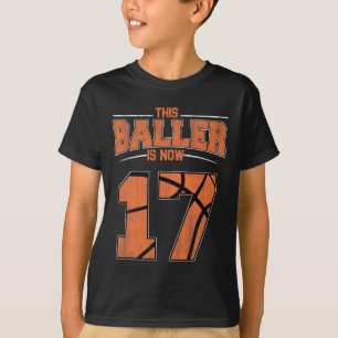 T-shirt Joyeux Anniversaire 17 Anniversaire Bysketbyll Boy
