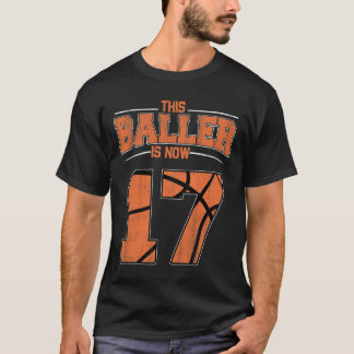 T-shirt Joyeux Anniversaire 17 Ans Basketball Garçons Seve