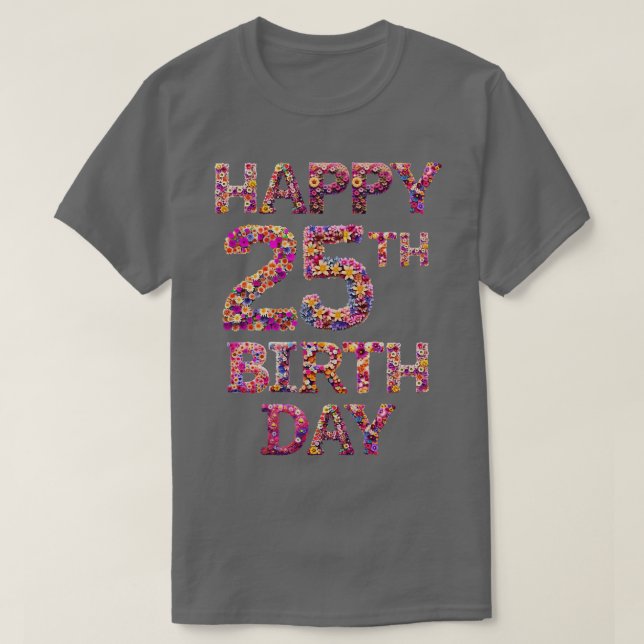 T-shirt Joyeux anniversaire 25e (Design devant)