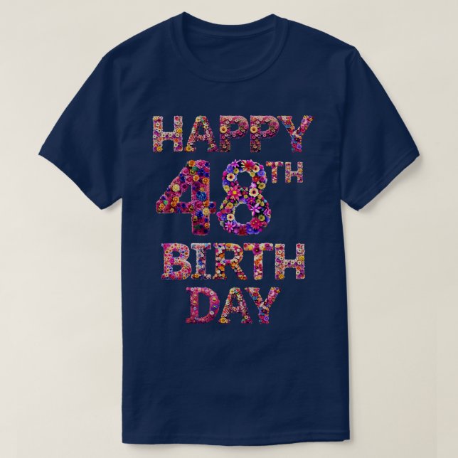 T-shirt Joyeux anniversaire 48e (Design devant)
