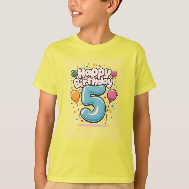 T-shirt Joyeux anniversaire 5 (Devant)