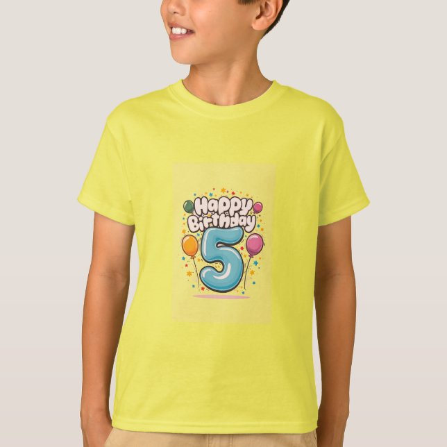 T-shirt Joyeux anniversaire 5 (Devant)
