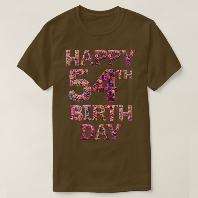 T-shirt Joyeux anniversaire 54e (Design devant)