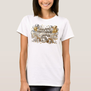 T-shirt Joyeux ANNIVERSAIRE 5 ANS Texte 3D Orange Drôle