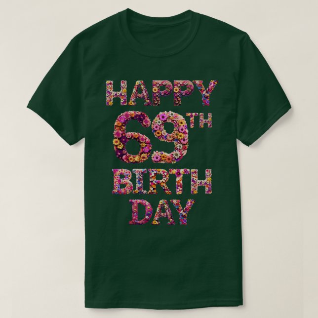 T-shirt Joyeux anniversaire 69e (Design devant)