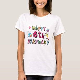 T-shirt Joyeux anniversaire 6 ans d'anniversaire