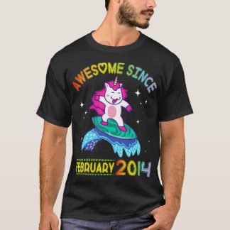 T-shirt Joyeux Anniversaire 7 Ans À Moi Vous Unicorn Surfi