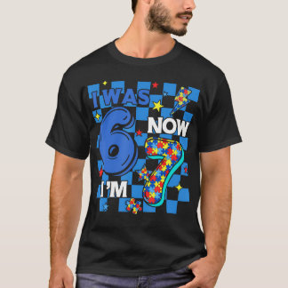 T-shirt Joyeux Anniversaire 7 Ans J'étais 6 Maintenant JE