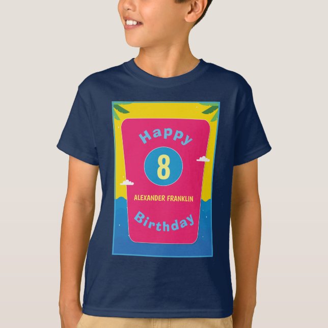 T-shirt Joyeux Anniversaire 8ème 8 ans Fille Garçon Person (Devant)