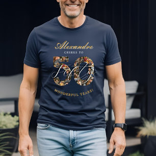 T-shirt Joyeux Anniversaire À 50 Ans de Photos en Collage