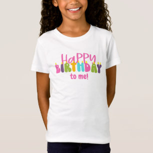 T-Shirt Joyeux Anniversaire à moi Bougies Colorées