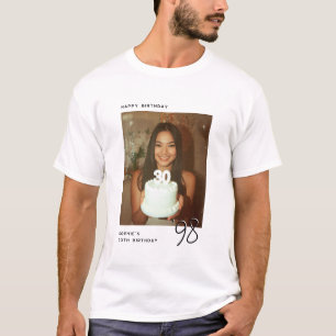 T-shirt Joyeux Anniversaire à Tout Âge Photo Personnalisée