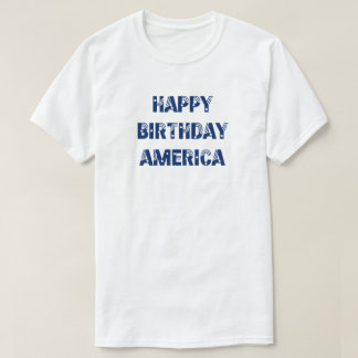 T-shirt Joyeux anniversaire America Stars Stripes Blue