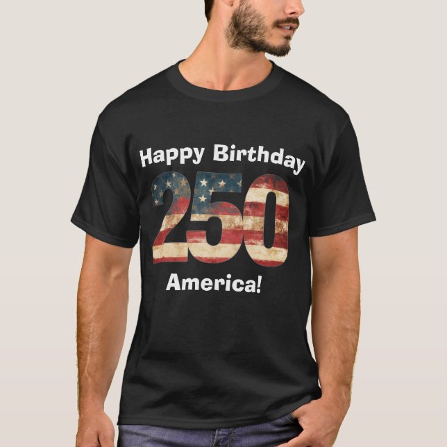 T-shirt Joyeux Anniversaire Amérique 250 (Devant)