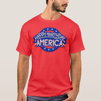 T-shirt Joyeux anniversaire Amérique 4 juillet Etats-Unis 