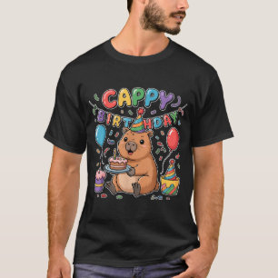T-shirt Joyeux Anniversaire Amoureux de Capybara Fille Gar