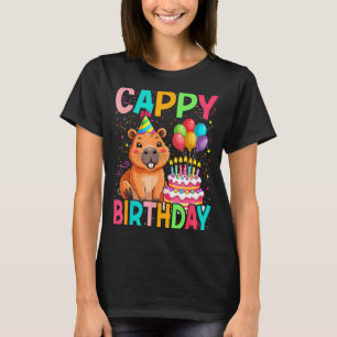T-shirt Joyeux Anniversaire Amoureux de Capybara Fille Gar