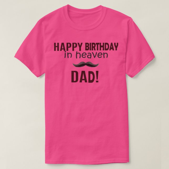 T-shirt Joyeux anniversaire au paradis papa (Design devant)