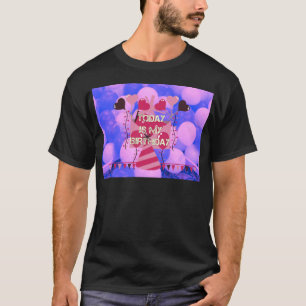 T-shirt Joyeux anniversaire aujourd'hui est mon anniversai