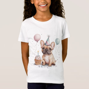 T-Shirt Joyeux Anniversaire Bouledogue Français