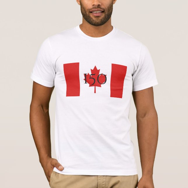 T-shirt Joyeux anniversaire Canada-150 (Devant)