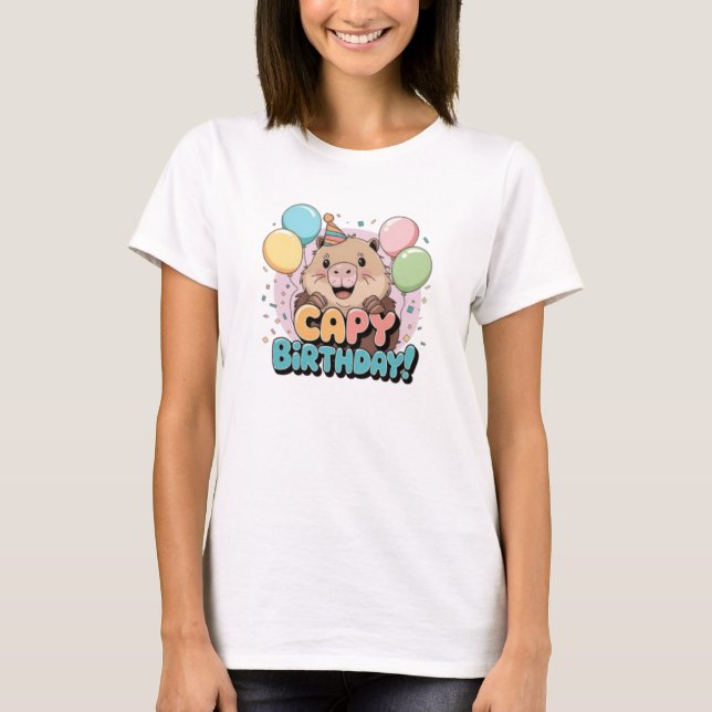 T-shirt Joyeux Anniversaire Capy ! (Devant)