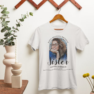 T-shirt Joyeux anniversaire céleste   Photo Mémorial T-Shi