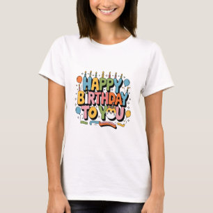 T-shirt Joyeux Anniversaire Chat Mignon