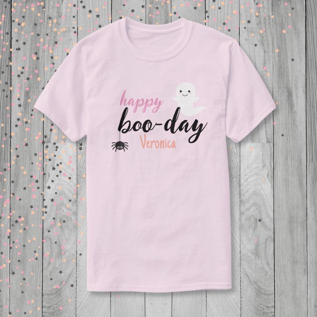 T-shirt Joyeux anniversaire de Boo Day (Custom Halloween Birthday Shirt)