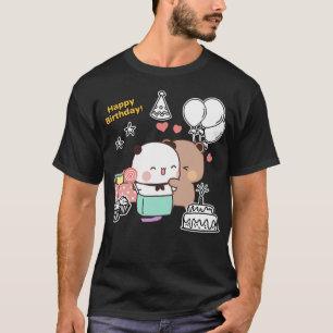 T-shirt Joyeux Anniversaire De Dudu Bear Et Bubu Panda