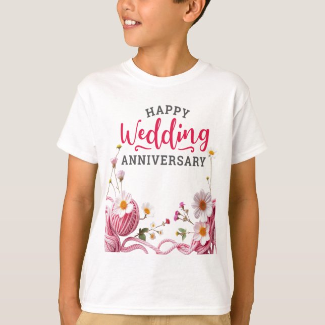T-shirt Joyeux anniversaire de mariage  (Devant)