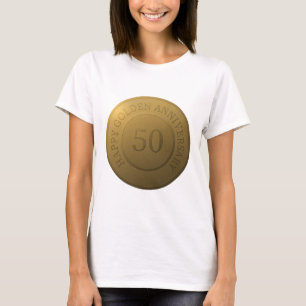 T-shirt Joyeux anniversaire de mariage d'or