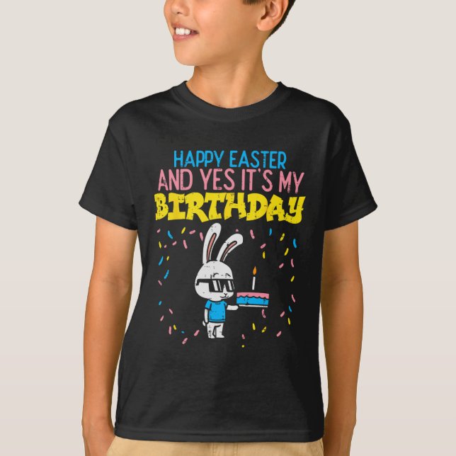T-shirt Joyeux Anniversaire de Pâques Bunny Cake Anniversa (Devant)