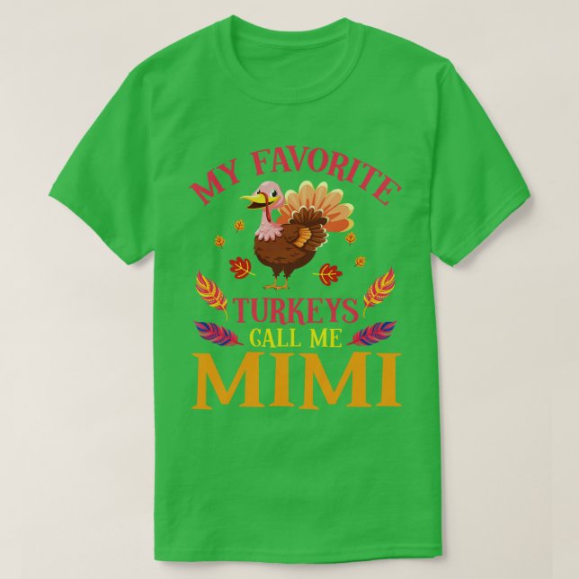 T-shirt Joyeux anniversaire de Thanksgiving Day My Favorit (Design devant)