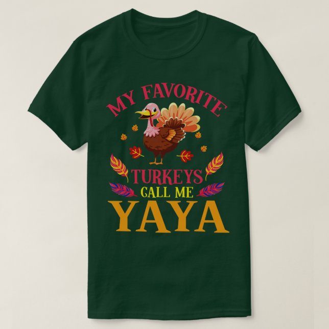T-shirt Joyeux anniversaire de Thanksgiving Day My Favorit (Design devant)