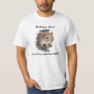 T-shirt Joyeux anniversaire de tous nous NUTS mignon écure