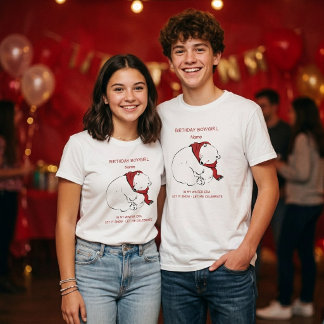 T-shirt Joyeux Anniversaire d'Hiver Personnalisé
