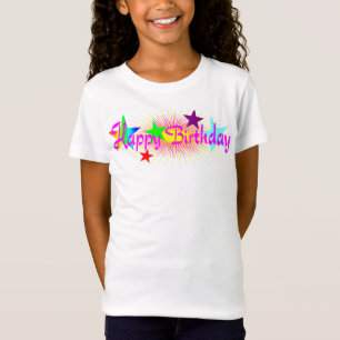 T-Shirt Joyeux anniversaire et étoiles -
